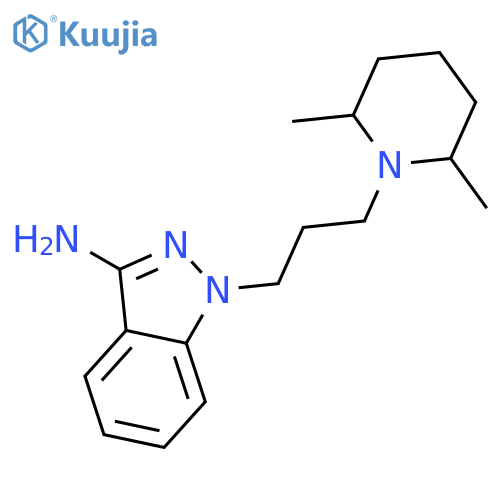 1-[3-(2,6-dimethylpiperidin-1-yl)propyl]-1H-indazol-3-amine structure