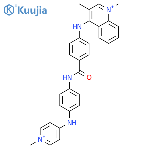 1,3-dimethyl-4-{[4-({4-[(1-methylpyridinium-4-yl)amino]phenyl}carbamoyl)phenyl]amino}quinolinium structure