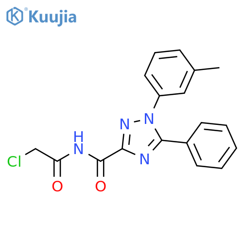 1H-1,2,4-Triazole-3-carboxamide, N-(2-chloroacetyl)-1-(3-methylphenyl)-5-phenyl- structure