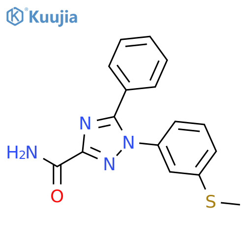 1H-1,2,4-Triazole-3-carboxamide, 1-[3-(methylthio)phenyl]-5-phenyl- structure