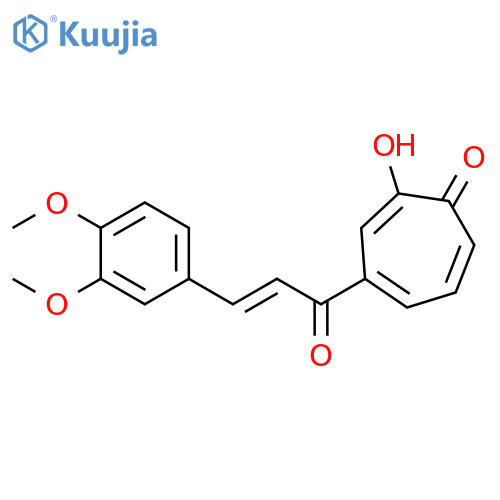 2,4,6-Cycloheptatrien-1-one, 4-[3-(3,4-dimethoxyphenyl)-1-oxo-2-propenyl]-2-hydroxy-, (E)- (9CI) structure