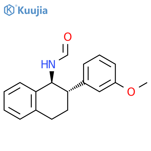 Formamide, N-[1,2,3,4-tetrahydro-2-(3-methoxyphenyl)-1-naphthalenyl]-, trans- (9CI) structure