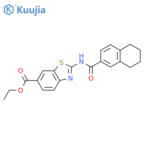 ethyl 2-(5,6,7,8-tetrahydronaphthalene-2-amido)-1,3-benzothiazole-6-carboxylate structure