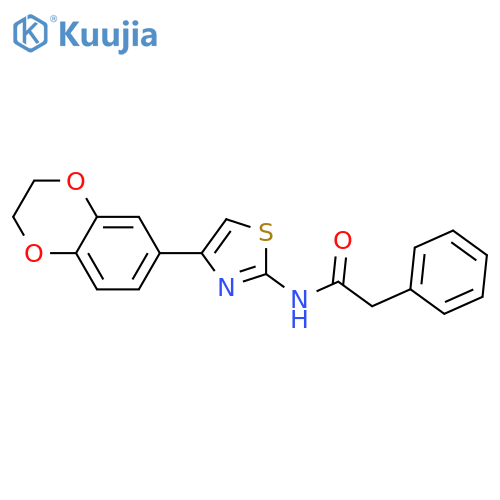 N-4-(2,3-dihydro-1,4-benzodioxin-6-yl)-1,3-thiazol-2-yl-2-phenylacetamide structure