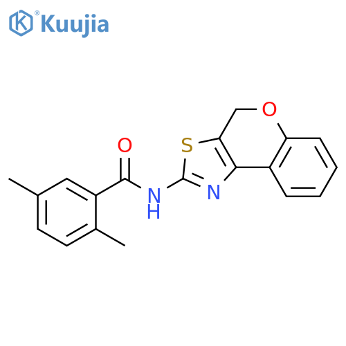 N-{4H-chromeno4,3-d1,3thiazol-2-yl}-2,5-dimethylbenzamide structure