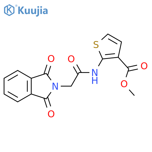 methyl 2-2-(1,3-dioxo-2,3-dihydro-1H-isoindol-2-yl)acetamidothiophene-3-carboxylate structure
