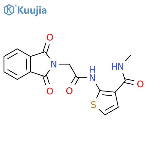 2-2-(1,3-dioxo-2,3-dihydro-1H-isoindol-2-yl)acetamido-N-methylthiophene-3-carboxamide structure