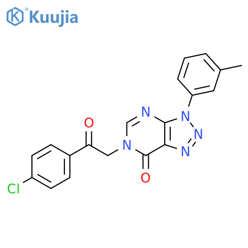6-2-(4-chlorophenyl)-2-oxoethyl-3-(3-methylphenyl)-3H,6H,7H-1,2,3triazolo4,5-dpyrimidin-7-one structure