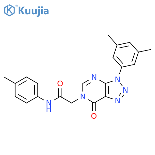 2-3-(3,5-dimethylphenyl)-7-oxo-3H,6H,7H-1,2,3triazolo4,5-dpyrimidin-6-yl-N-(4-methylphenyl)acetamide structure