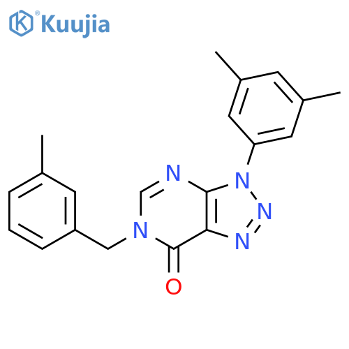 3-(3,5-dimethylphenyl)-6-(3-methylphenyl)methyl-3H,6H,7H-1,2,3triazolo4,5-dpyrimidin-7-one structure