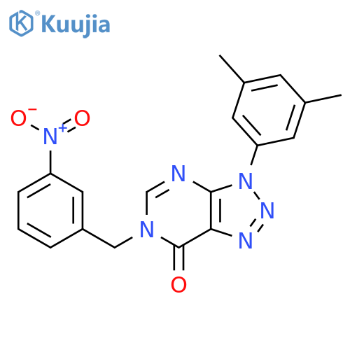3-(3,5-dimethylphenyl)-6-(3-nitrophenyl)methyl-3H,6H,7H-1,2,3triazolo4,5-dpyrimidin-7-one structure