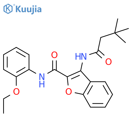 3-(3,3-dimethylbutanamido)-N-(2-ethoxyphenyl)-1-benzofuran-2-carboxamide structure