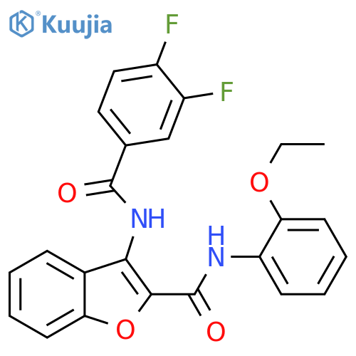 3-(3,4-difluorobenzamido)-N-(2-ethoxyphenyl)-1-benzofuran-2-carboxamide structure