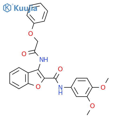 N-(3,4-dimethoxyphenyl)-3-(2-phenoxyacetamido)-1-benzofuran-2-carboxamide structure