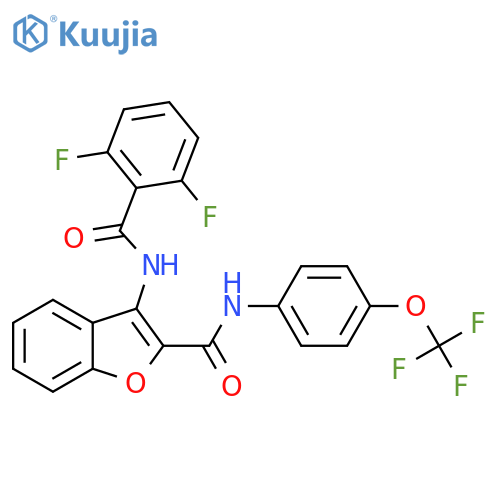 3-(2,6-difluorobenzamido)-N-4-(trifluoromethoxy)phenyl-1-benzofuran-2-carboxamide structure