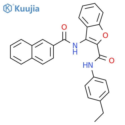 N-(4-ethylphenyl)-3-(naphthalene-2-amido)-1-benzofuran-2-carboxamide structure