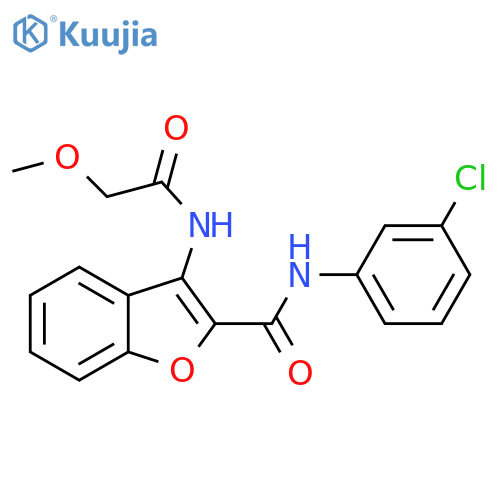N-(3-chlorophenyl)-3-(2-methoxyacetamido)-1-benzofuran-2-carboxamide structure