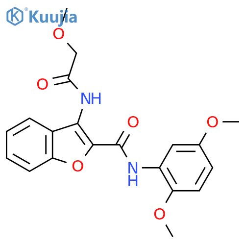 N-(2,5-dimethoxyphenyl)-3-(2-methoxyacetamido)-1-benzofuran-2-carboxamide structure