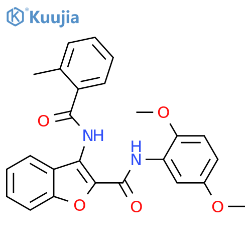 N-(2,5-dimethoxyphenyl)-3-(2-methylbenzamido)-1-benzofuran-2-carboxamide structure