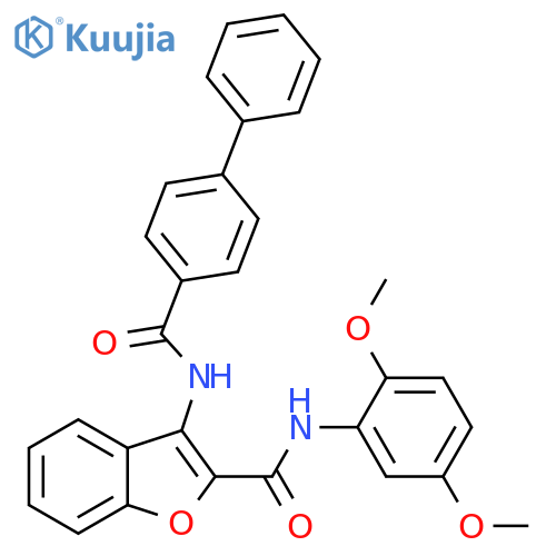 3-{1,1'-biphenyl-4-amido}-N-(2,5-dimethoxyphenyl)-1-benzofuran-2-carboxamide structure