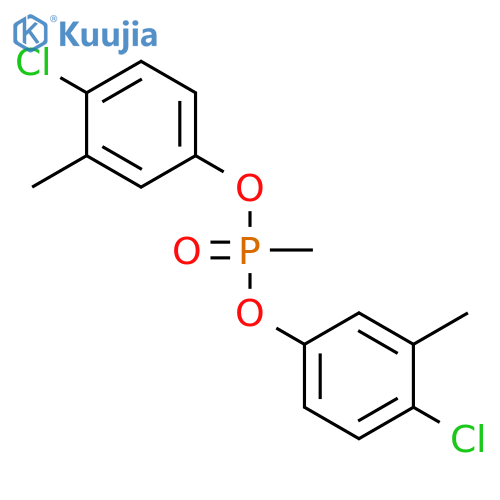 Phosphonic acid, methyl-, bis(4-chloro-3-methylphenyl) ester structure