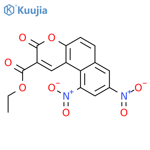 3H-Naphtho[2,1-b]pyran-2-carboxylic acid, 8,10-dinitro-3-oxo-, ethylester structure