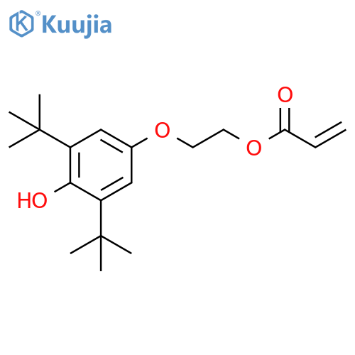 2-Propenoic acid, 2-[3,5-bis(1,1-dimethylethyl)-4-hydroxyphenoxy]ethylester structure