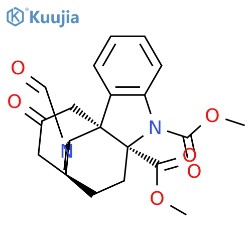 dimethyl (1R,9S,12R,17R)-16-formyl-19-oxo-8,16-diazapentacyclo[10.5.3.01,9.02,7.012,17]icosa-2,4,6-triene-8,9-dicarboxylate structure