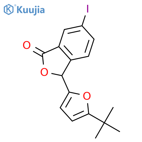 1(3H)-Isobenzofuranone, 3-[5-(1,1-dimethylethyl)-2-furanyl]-6-iodo- structure