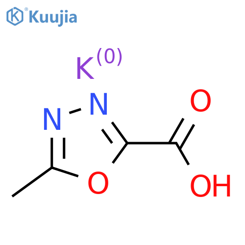 5-methyl-1,3,4-oxadiazole-2-carboxylic acid;potassium salt structure