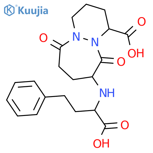 (1S,9S)-9-{[(1S)-1-carboxy-3-phenylpropyl]amino}-6,10-dioxooctahydro-6H-pyridazino[1,2-a][1,2]diazepine-1-carboxylic acid structure
