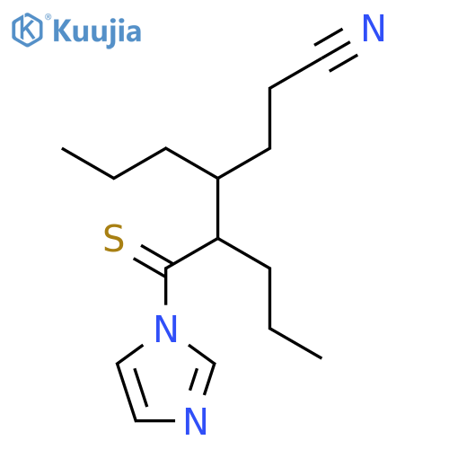 1H-Imidazole, 1-[3-(2-cyanoethyl)-2-propyl-1-thioxohexyl]- structure