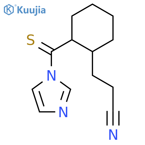 1H-Imidazole, 1-[[2-(2-cyanoethyl)cyclohexyl]thioxomethyl]- structure