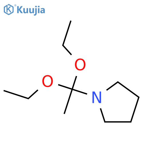 Pyrrolidine, 1-(1,1-diethoxyethyl)- structure