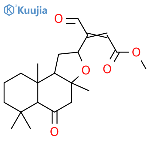 2-Butenoic acid,3-(dodecahydro-3a,6,6,9a-tetramethyl-5-oxonaphtho[2,1-b]furan-2-yl)-4-oxo-, methyl ester structure
