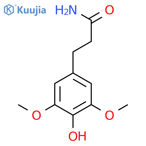 BENZENEPROPANAMIDE, 4-HYDROXY-3,5-DIMETHOXY- structure