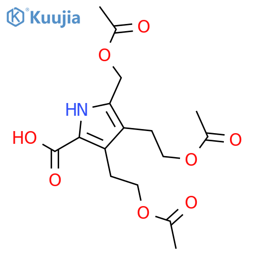 1H-Pyrrole-2-carboxylic acid,3,4-bis[2-(acetyloxy)ethyl]-5-[(acetyloxy)methyl]- structure