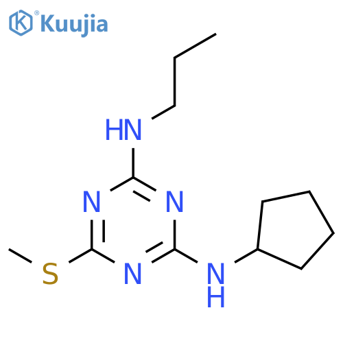 1,3,5-Triazine-2,4-diamine, N-cyclopentyl-6-(methylthio)-N'-propyl- structure