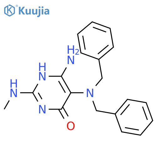 4(1H)-Pyrimidinone,6-amino-5-[bis(phenylmethyl)amino]-2-(methylamino)- structure