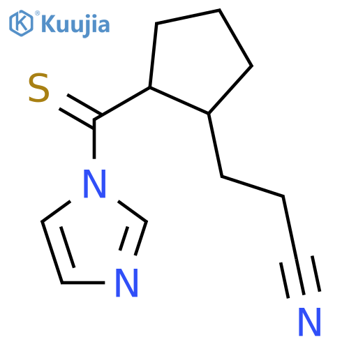 1H-Imidazole, 1-[[2-(2-cyanoethyl)cyclopentyl]thioxomethyl]- structure