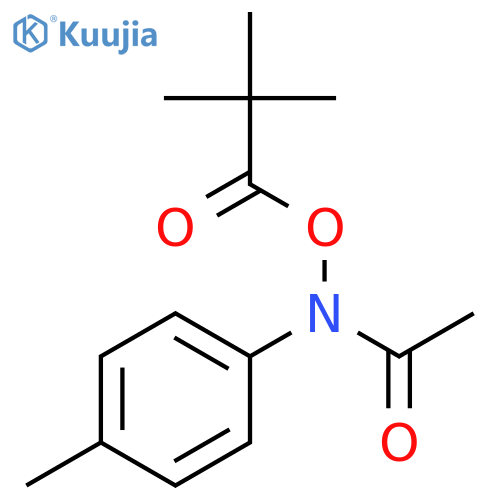 Propanoicacid, 2,2-dimethyl-, acetyl(4-methylphenyl)azanyl ester structure