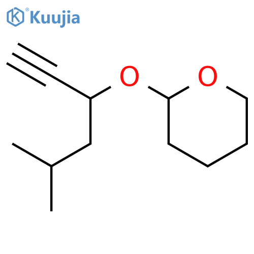 2H-Pyran, 2-(1-ethynyl-3-methylbutoxy)tetrahydro- structure
