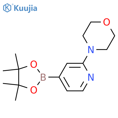 4-(4-(4,4,5,5-Tetramethyl-1,3,2-dioxaborolan-2-yl)pyridin-2-yl)morpholine structure