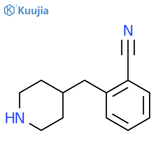 2-(piperidin-4-yl)methylbenzonitrile structure