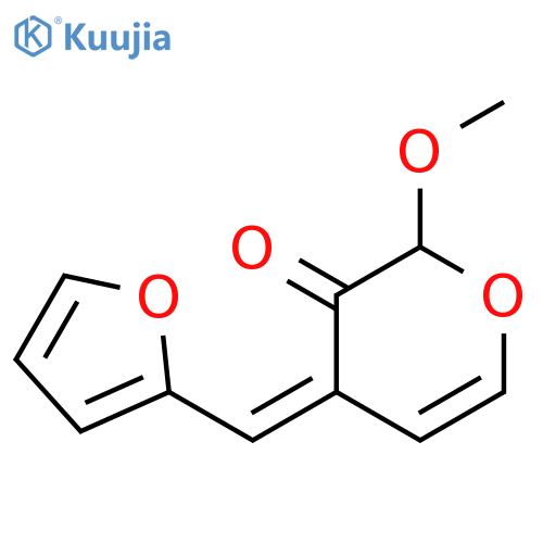 2H-Pyran-3(4H)-one, 4-(2-furanylmethylene)-2-methoxy-, (4Z)- structure