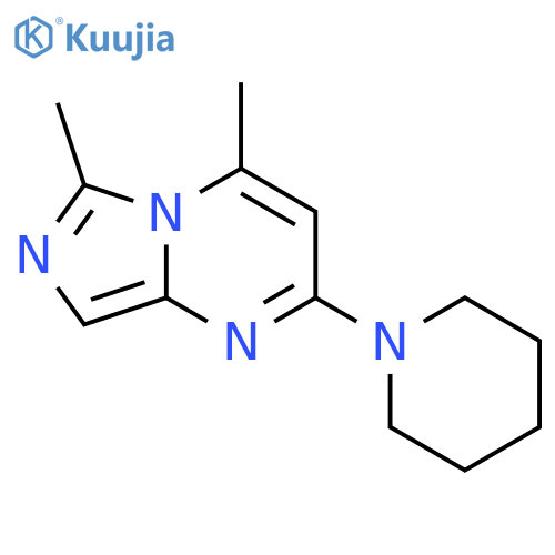 Imidazo[1,5-a]pyrimidine, 4,6-dimethyl-2-(1-piperidinyl)- structure