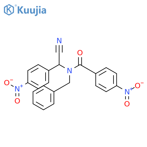 Benzamide, N-[cyano(4-nitrophenyl)methyl]-4-nitro-N-(phenylmethyl)- structure