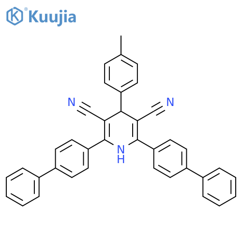 3,5-Pyridinedicarbonitrile,2,6-bis([1,1'-biphenyl]-4-yl)-1,4-dihydro-4-(4-methylphenyl)- structure