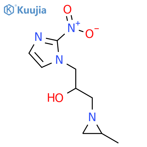 1-(2-methylaziridin-1-yl)-3-(2-nitro-1H-imidazol-1-yl)propan-2-ol structure