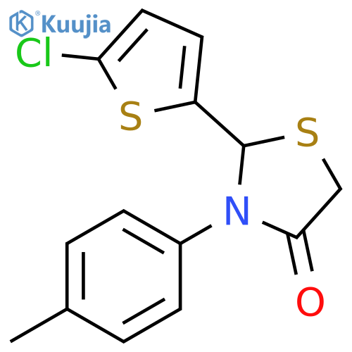 4-Thiazolidinone, 2-(5-chloro-2-thienyl)-3-(4-methylphenyl)- structure